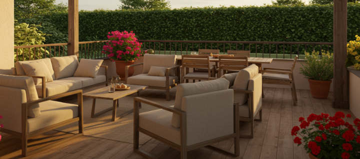 Construction de terrasse extérieure